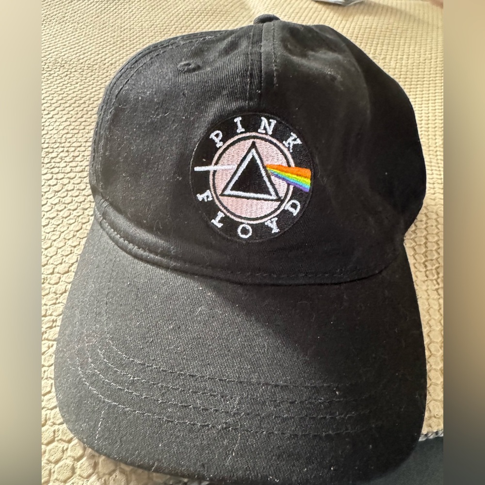 Pink Floyd Black Hat with adjustable strap one size fits most NWT